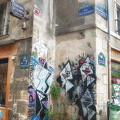 Corner of rue des Rosiers and rue des Hospitalieres Saint-Gervais